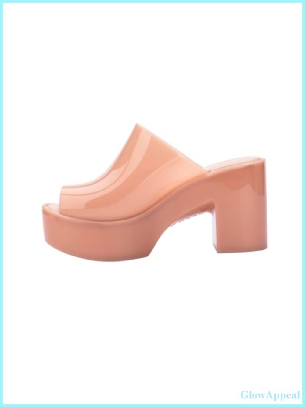 Iridescent PVC Mule Heels for Women 9.5cm Block Heel Comfortable Scented